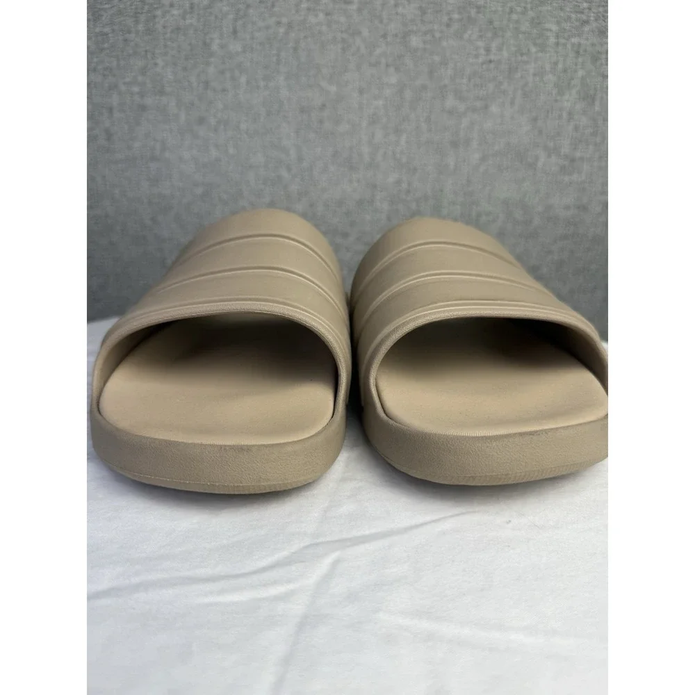 Adidas ZNSORY Cloudfoam EVA 3‎ Stripe Sport Slip-On Slide Sandals Brown Men's 9